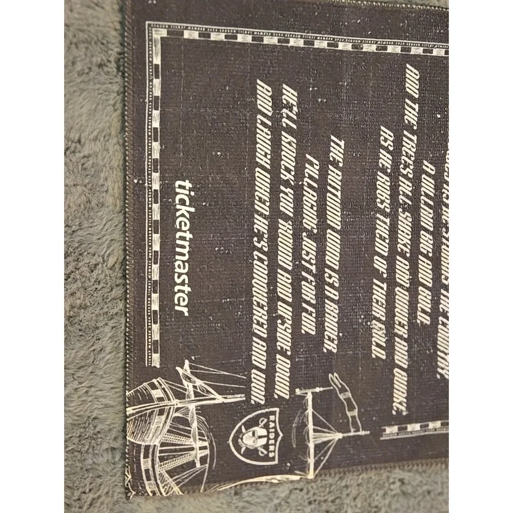 Las Vegas Raiders Rally Towel The Autumn Wind Poem Ticketmaster Season Gift